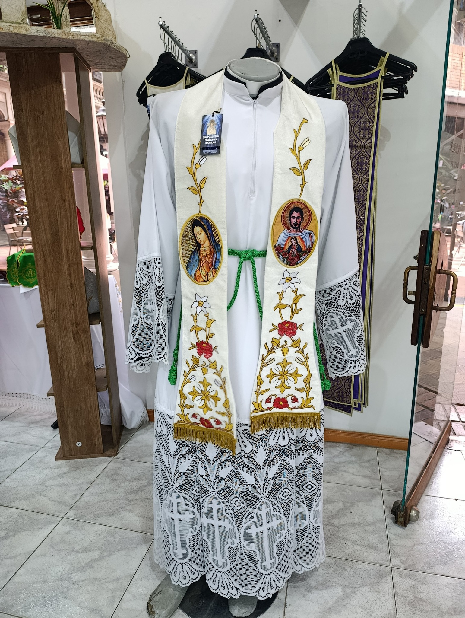 ESTOLA VIRGEN DE GUADALUPE Y SAN JUAN DIEGO